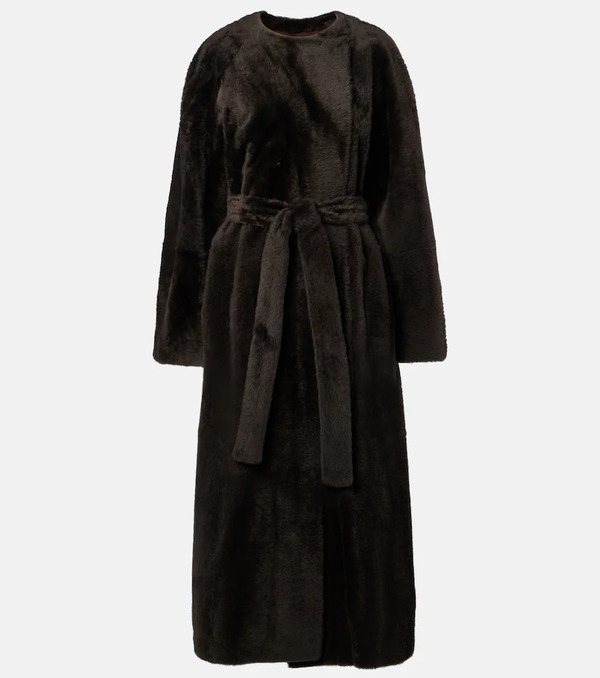  The Row The Row Madelina Belted Shearling Coat 