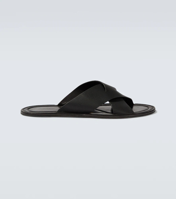  The Row The Row Malick Cross Leather Sandals 