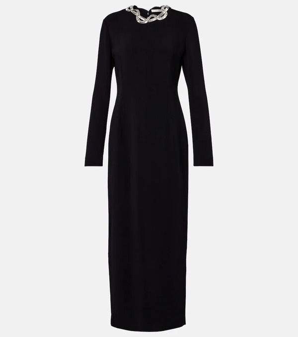  The Row The Row Mitsuko Embellished Cady Midi Dress 