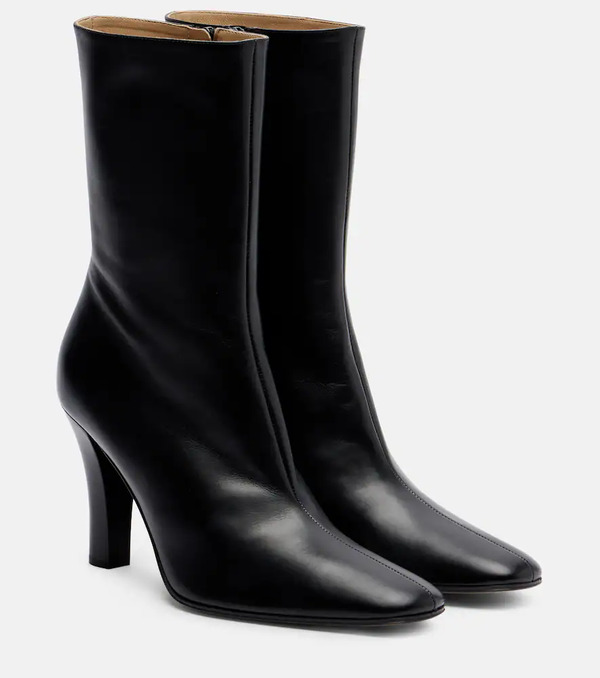  The Row The Row Mona Leather Ankle Boots 