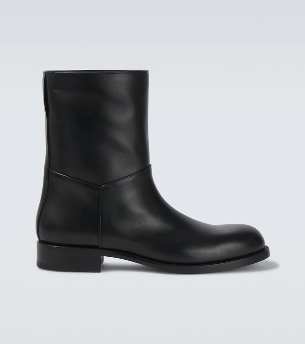  The Row The Row Nobilis Leather Ankle Boots 