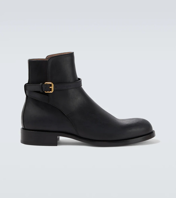  The Row The Row Nobilis Leather Ankle Boots 
