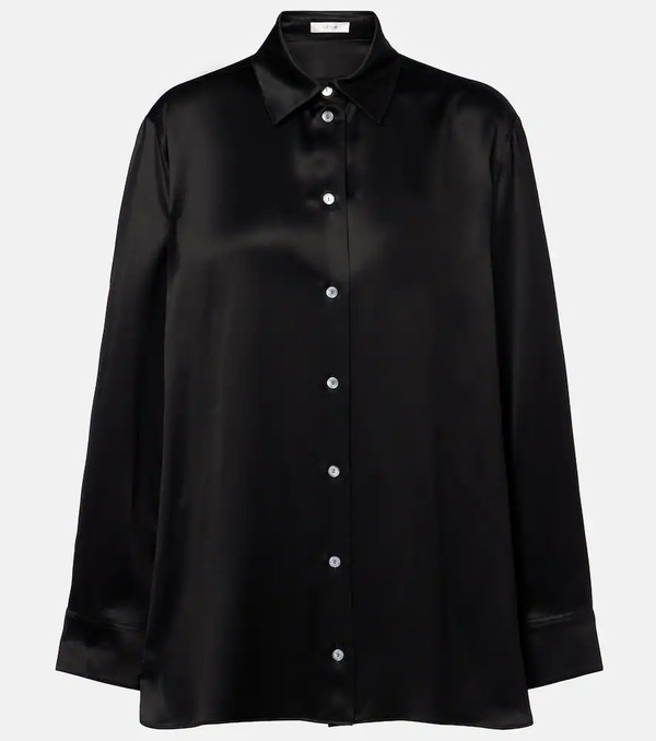  The Row The Row Sisilia Oversized Silk Satin Shirt 