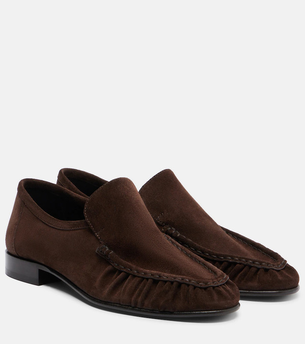  The Row The Row Soft Ruched Suede Loafers 