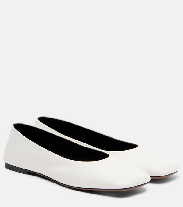  The Row The Row Square Leather Ballet Flats 