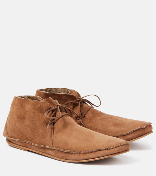  The Row The Row Tyler Shearling-lined Suede Moccasins 