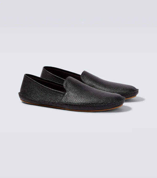  The Row The Row Vasko Leather Slip-on Shoes 
