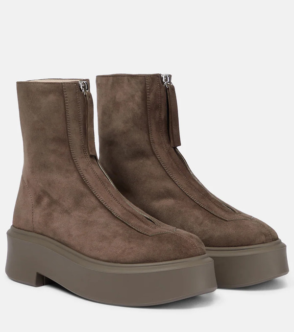  The Row The Row Zipped Boot 1 Suede Boots 