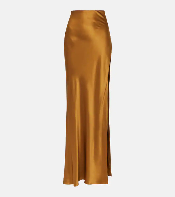  The Sei The Sei Asymmetric Silk Satin Maxi Skirt 
