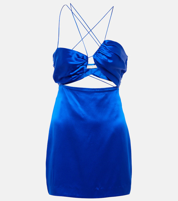  The Sei The Sei Asymmetrical Silk Satin Minidress 