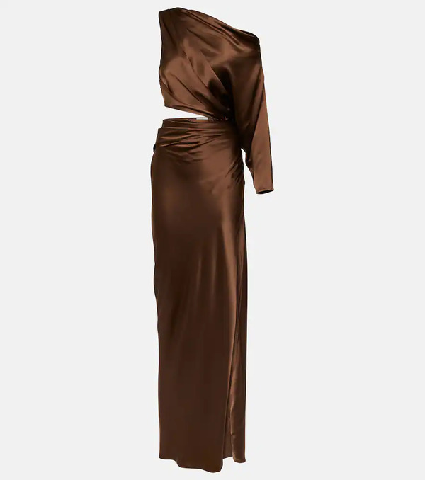  The Sei The Sei Draped One-shoulder Silk Gown 