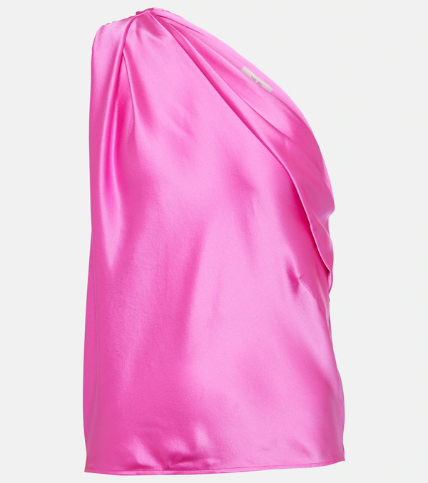  The Sei The Sei Draped Silk Satin Top 