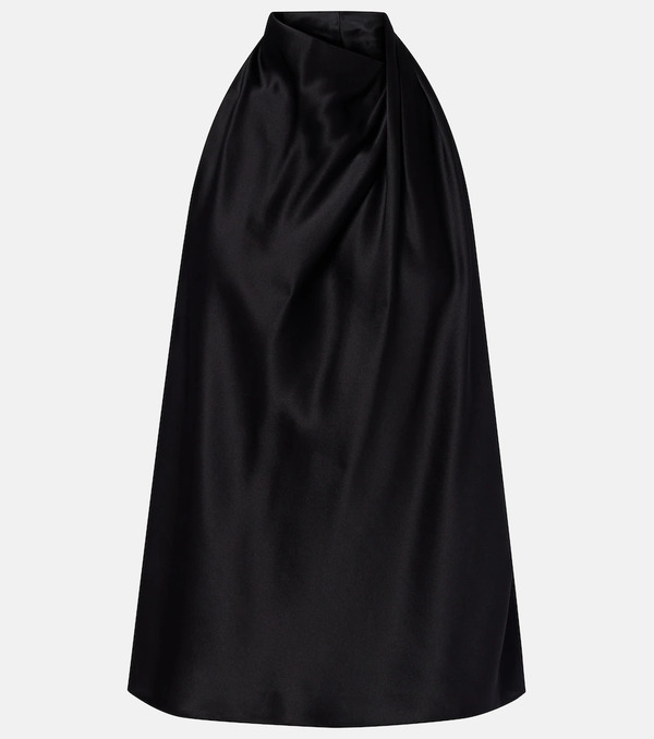  The Sei The Sei Halterneck Silk Satin Top 