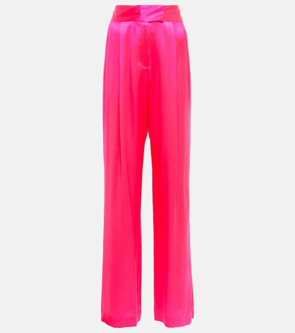  The Sei The Sei High-rise Wide-leg Silk Pants 