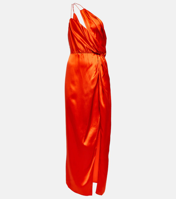  The Sei The Sei One-shoulder Silk Midi Dress 
