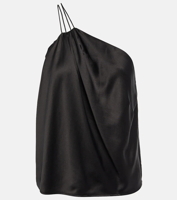  The Sei The Sei One-shoulder Silk Satin Top 