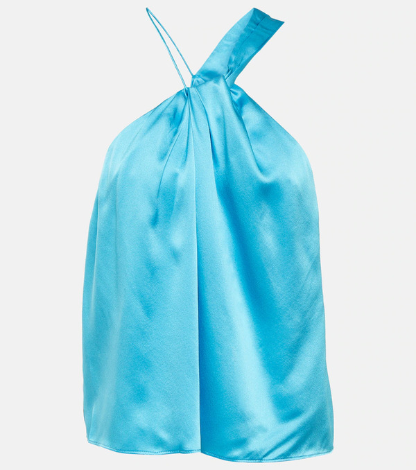  The Sei The Sei One-shoulder Silk Satin Top 