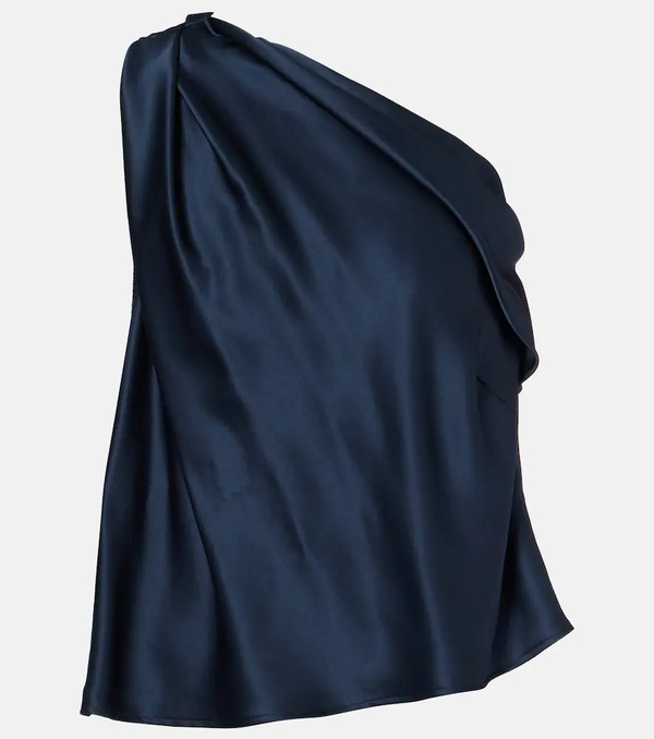  The Sei The Sei One-shoulder Silk Satin Top 