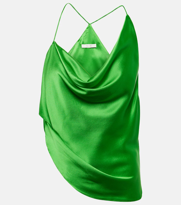  The Sei The Sei Ruched Silk Top 