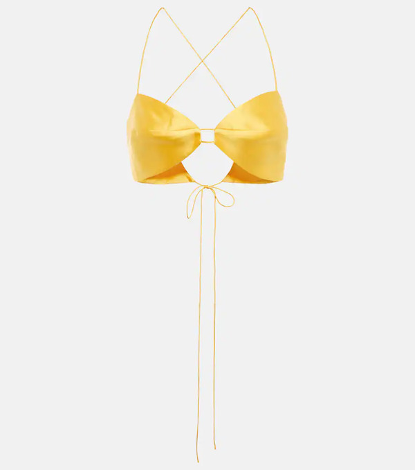  The Sei The Sei Silk Satin Bra Top 