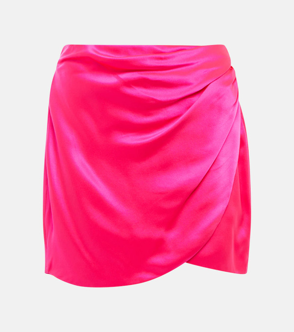  The Sei The Sei Wrap Silk Miniskirt 