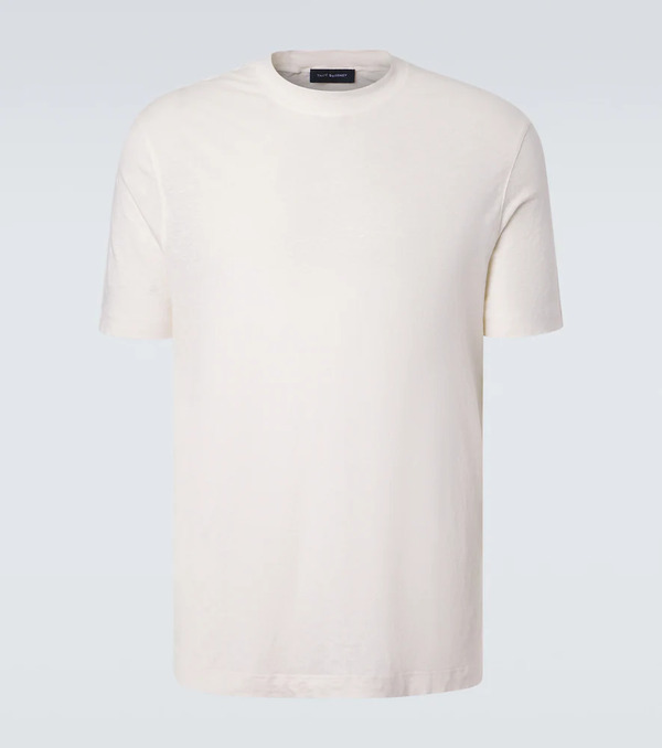 Thom Sweeney Thom Sweeney Linen-blend T-shirt 