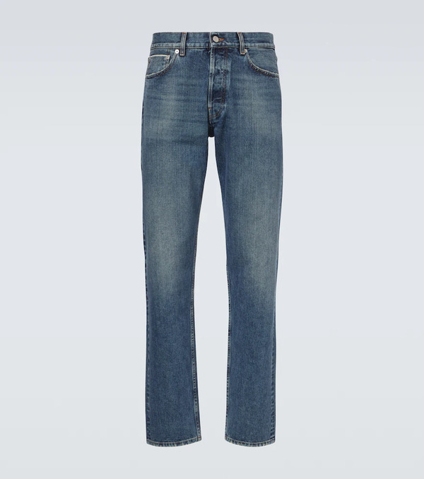 Thom Sweeney Thom Sweeney Mid-rise Straight Jeans 