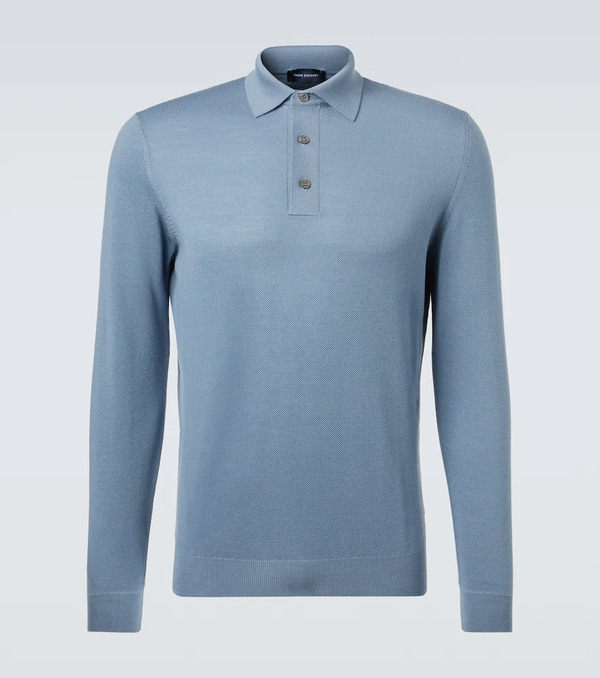  Thom Sweeney Thom Sweeney Wool Polo Sweater 
