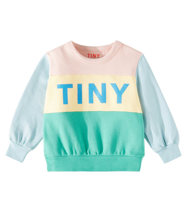  Tinycottons Tinycottons Color Block Logo Cotton Sweatshirt 