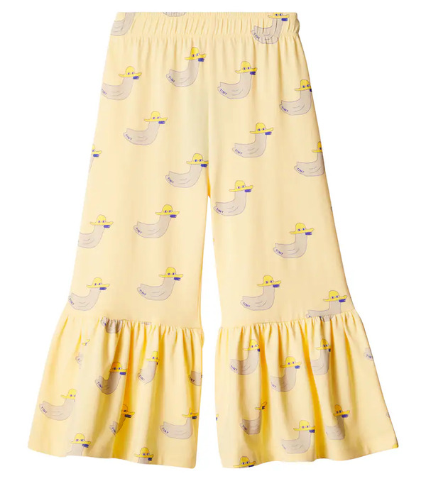  Tinycottons Tinycottons Ducks Ruffled Cotton Pants 