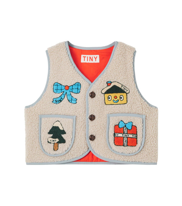  Tinycottons Tinycottons Embroidered Padded Teddy Vest 