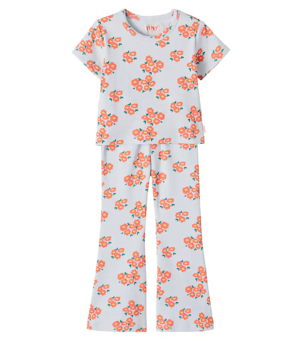  Tinycottons Tinycottons Floral Cotton Top And Pants Set 