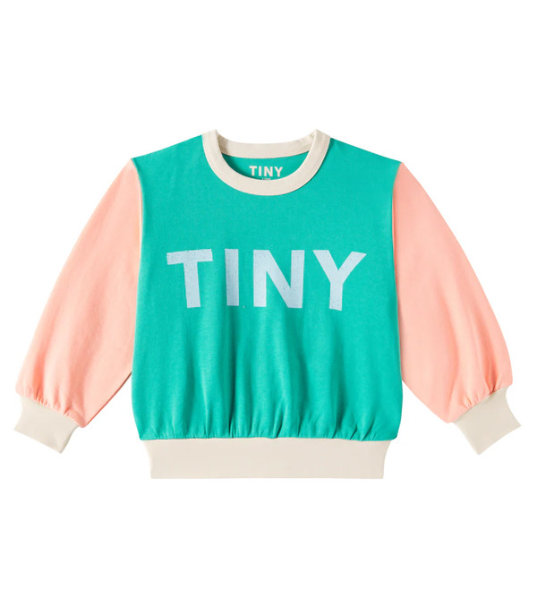  Tinycottons Tinycottons Logo Colorblocked Cotton Jersey Sweatshirt 