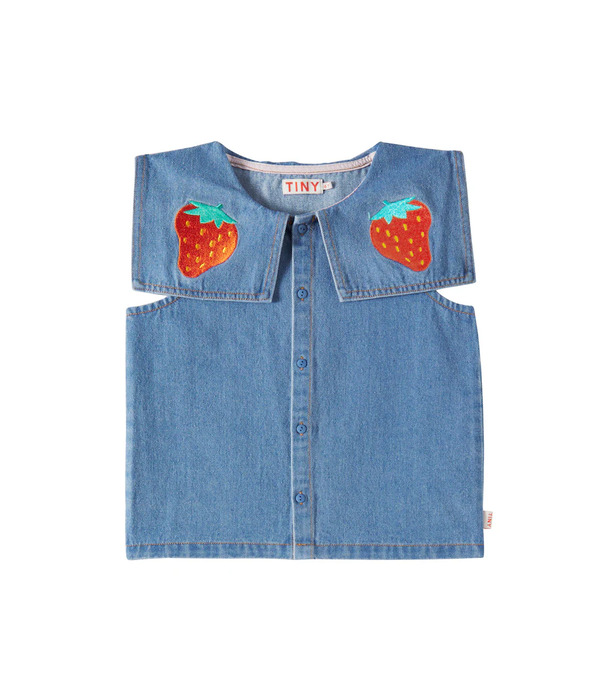  Tinycottons Tinycottons Strawberries Denim Blouse 