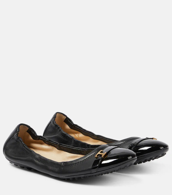  Tod's Tod's Bubble Leather Ballet Flats 