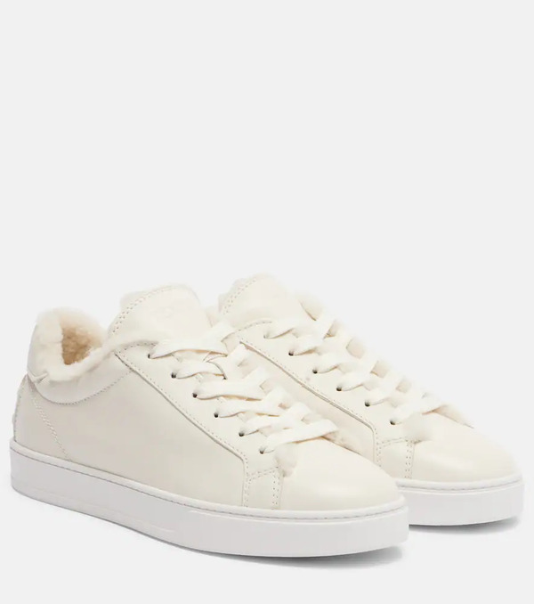  Tod's Tod's Cassetta Shearling-lined Leather Sneakers 