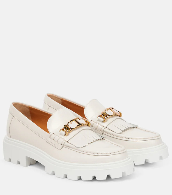  Tod's Tod's Fringed Leather Loafers 
