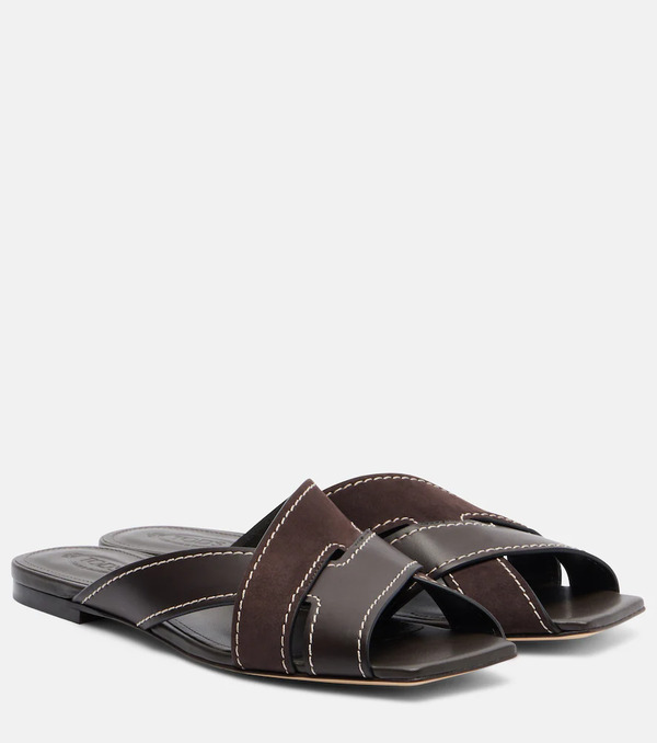  Tod's Tod's Leather Slides 