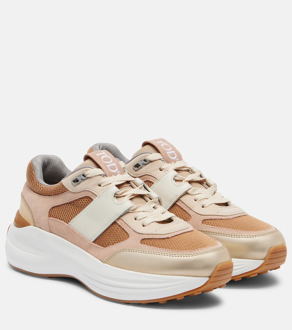  Tod's Tod's Leather-trimmed Sneakers 