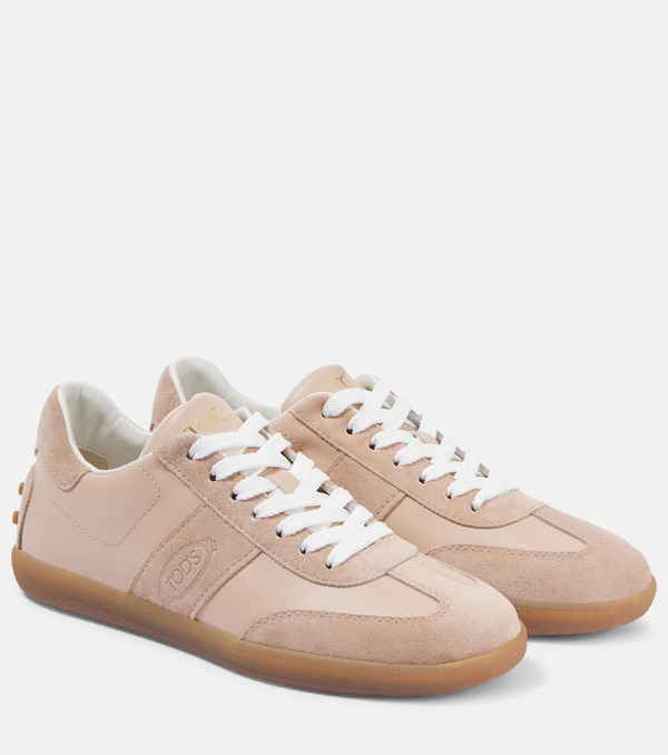  Tod's Tod's Tabs Leather And Suede Sneakers 