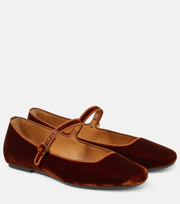  Tod's Tod's Velvet Mary Jane Flats 