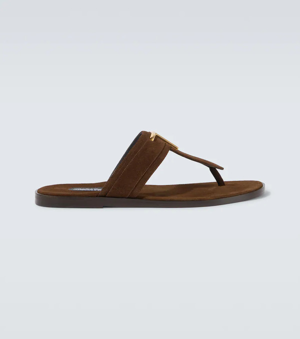  Tom Ford Tom Ford Brighton Tf Suede Thong Sandals 