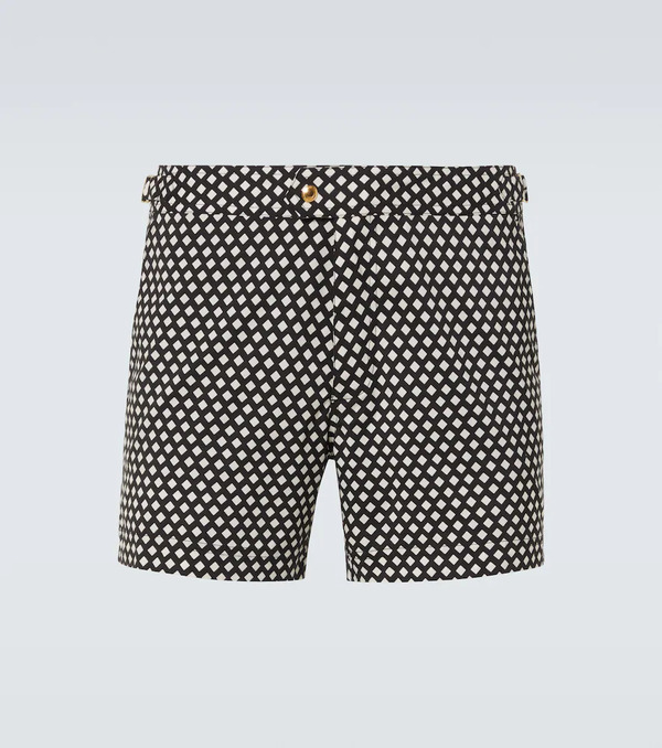  Tom Ford Tom Ford Checked Swim Trunks 