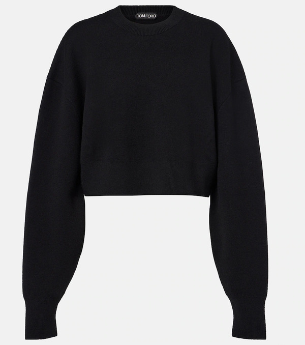  Tom Ford Tom Ford Cropped Wool And Cashmere-blend Sweater 