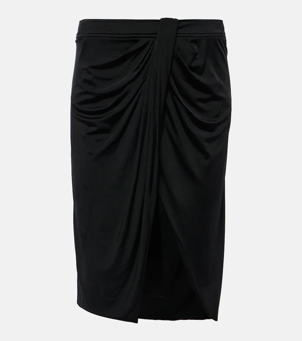  Tom Ford Tom Ford Draped Jersey Midi Skirt 