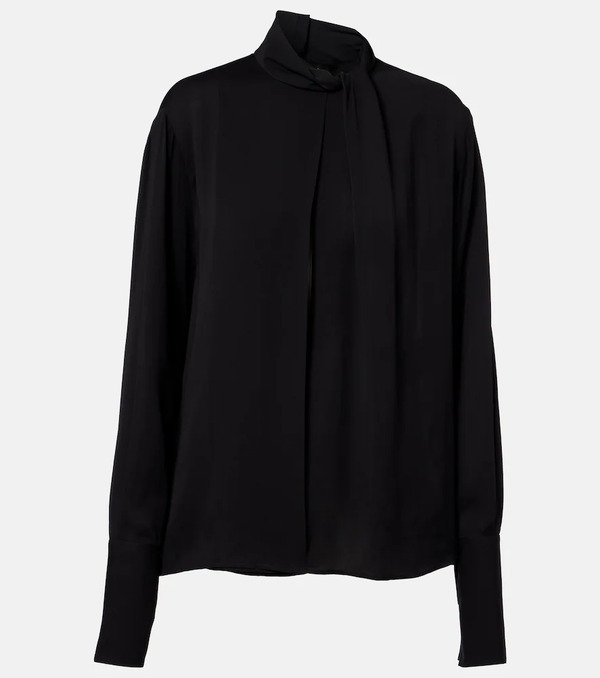  Tom Ford Tom Ford Draped Silk Satin Blouse 