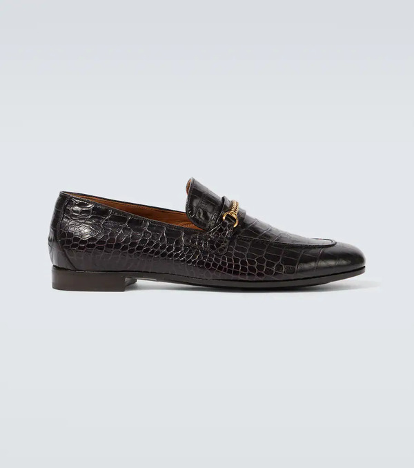 Tom Ford Tom Ford Gigi Croc-effect Leather Loafers 