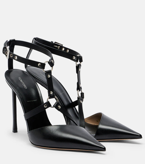  Tom Ford Tom Ford Harness Leather Slingback Pumps 