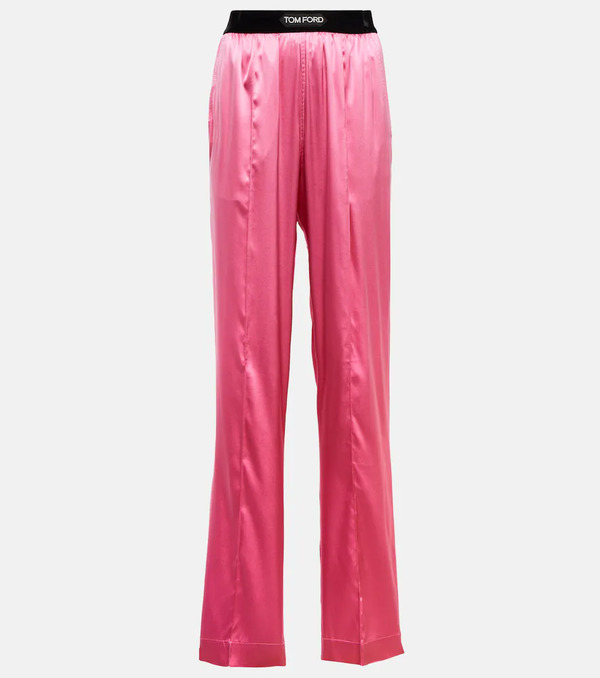  Tom Ford Tom Ford High-rise Silk-blend Satin Pants 
