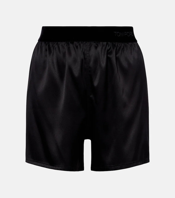  Tom Ford Tom Ford High-rise Silk-blend Satin Shorts 